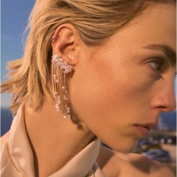 ZARA PEARL CASCADE EAR CUFF NWT ✨🔥🔥 - Picture 4 of 5